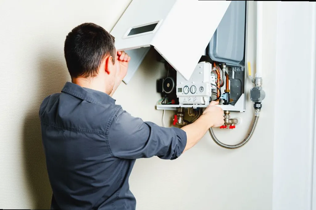 Equipo de calefacción trabajando en Argés
